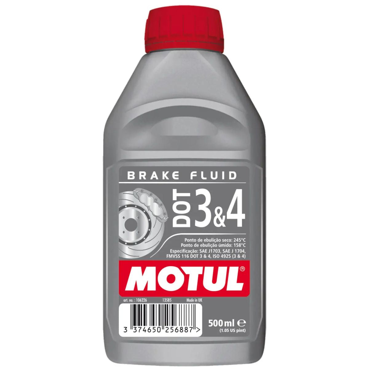 Motul Dot 3&4 Fluidos Para Todos Os Freios Hidráulicos 500ml